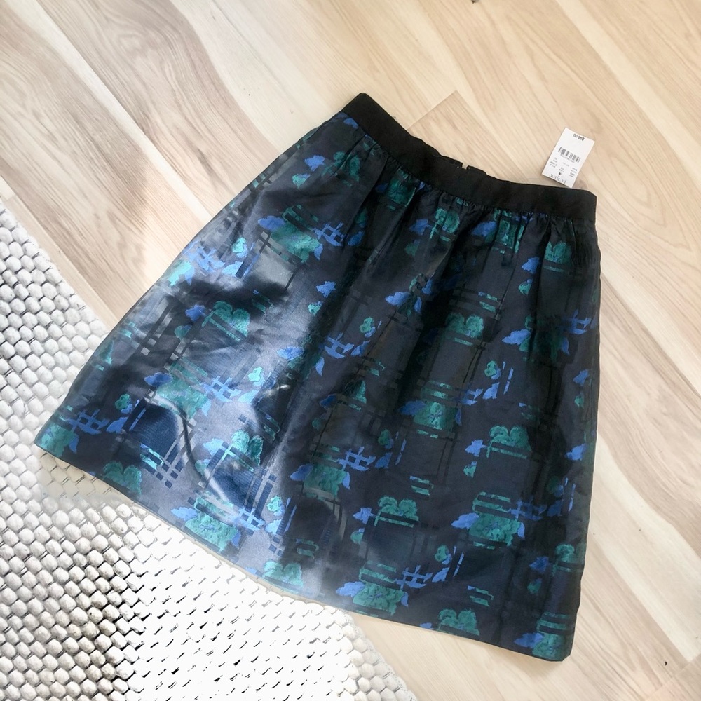 J.Crew A-Line silk-like floral skirt